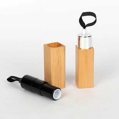 高品質の四角形 空 12ml 天然の竹 リップスティックチューブ 化粧水ボトル