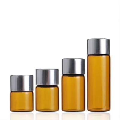 1ml 2ml 3ml 5ml アンバーガラス 香水瓶 スクロールキャップ 化粧水瓶