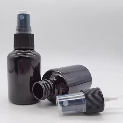 50ML PET 鮮やかな黒いプラスチック化粧水スプレーボトル