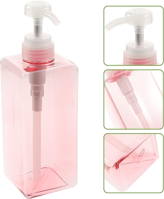 650ml 空のピンクシャンプー シャワーゲル ボトル ペット用プラスチック化粧品 ボトル コンテナ