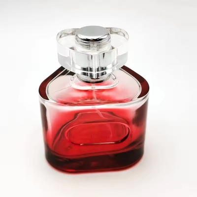 50ml 100ml 空の香水ボトル レッド ラグジュアリー トライアングル 香水スプレーボトル