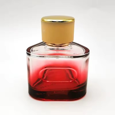 50ml 100ml 空の香水ボトル レッド ラグジュアリー トライアングル 香水スプレーボトル
