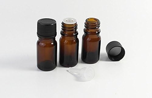 10ml 20ml 30ml エッセンシャルオイルのガラスボトル スクリューキャップ 空のアンバーガラス