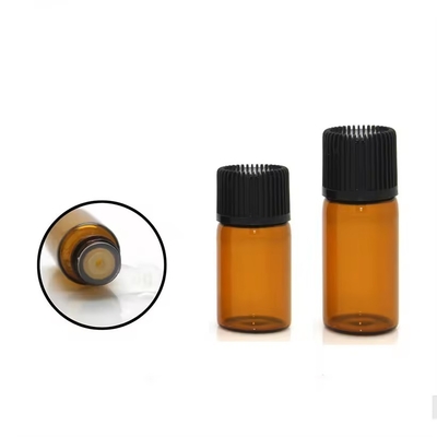 1ml 2ml 3ml 4ml 5ml エッセンシャルオイル ミニアンバー ガラスボトル