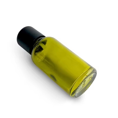 10ml 15ml 30ml オリーブグリーン オリフィス リデューサー エッセンシャルオイル 蓋付き ガラスボトル