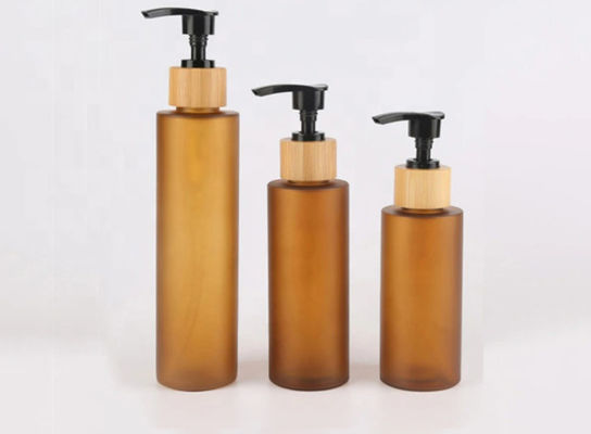 200ml 24mmの化粧品のこはく色のガラス精油のびんは24/410 3.4ozを震動させる