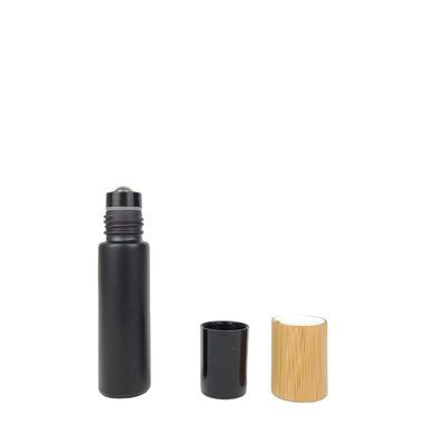 10ml 22/400精油のびんのタケ帽子22mmの明確なガラス ローラーのびん