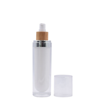 40ml 100gの空気のないガラス化粧品は空気のないポンプ瓶が閉鎖を滑らかにする保湿剤をびん詰めにする