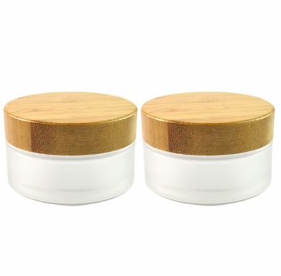 曇らされたガラス クリーム50g 15g 30gのタケ化粧品の容器のガラス瓶の心配の皮
