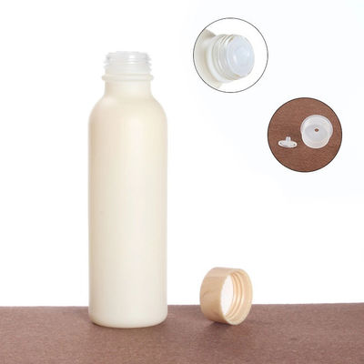 110ml 47/400ねじ帽子のガラス化粧品は47mmタケふたが付いている瓶をびん詰めにする