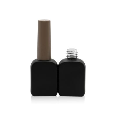 10ml空のゲルのマニキュアの黒いびん0.3oz 15ccのタケ帽子