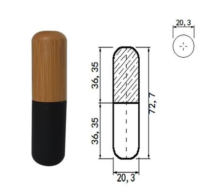 4ml詰め替え式の空の口紅の容器の管のDiyのタケ帽子21mm OEM