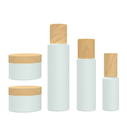 24/415の白い140ml 55gのプラスチック化粧品はふたが付いている容器をびん詰めにする